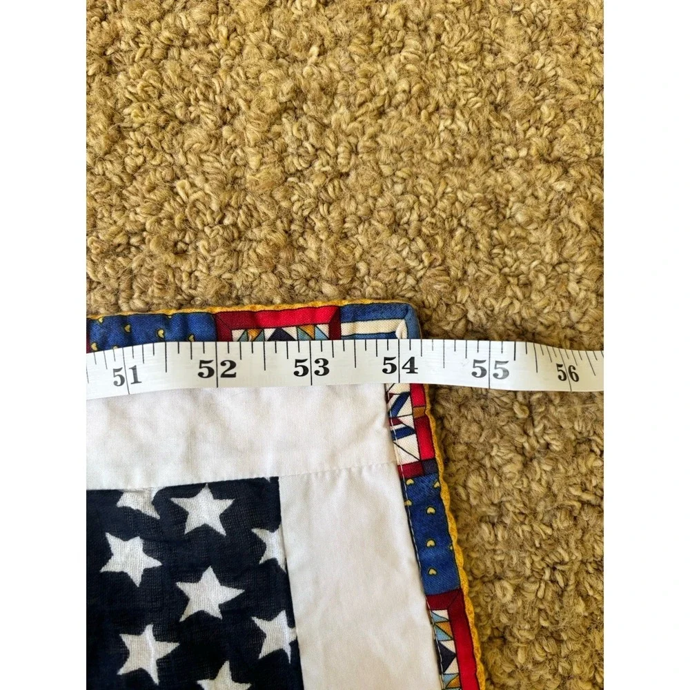 Handmade Patriotic American Flag Throw Quilt 54